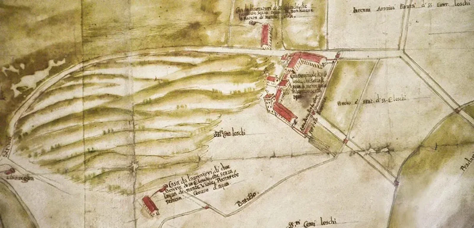 4th century map of Villa Zileri in Monteviale Italy