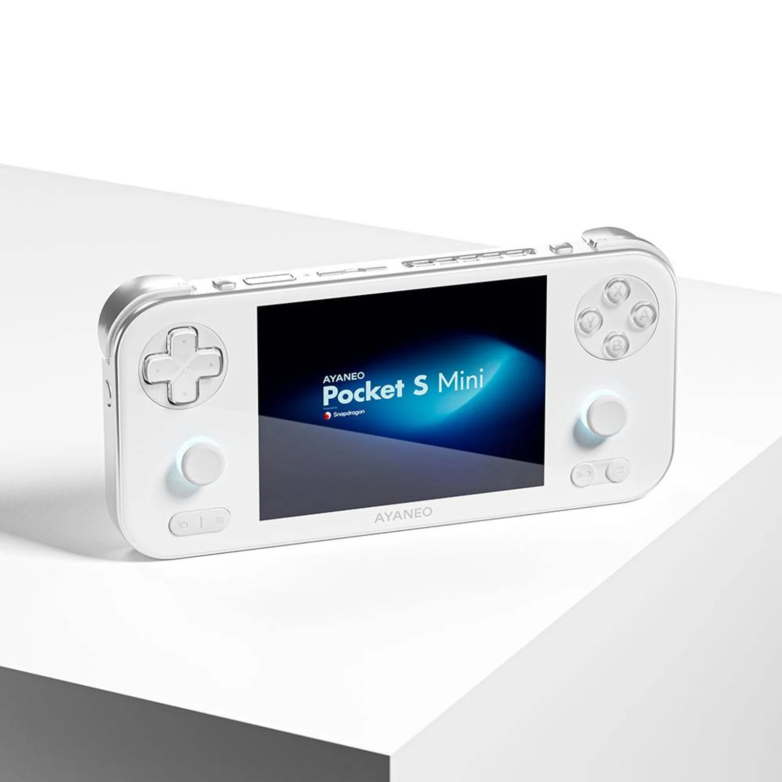 The Ayaneo Pocket S Mini in Ice Soul White